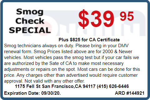 Smog Check Coupon